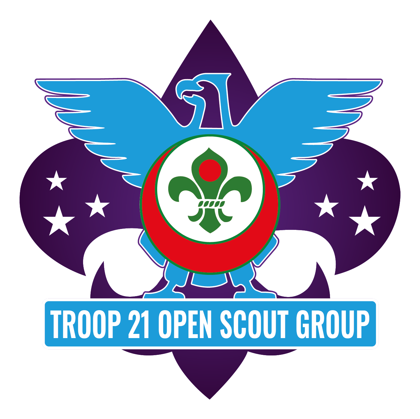 Troop 21 Open Scout Group logo